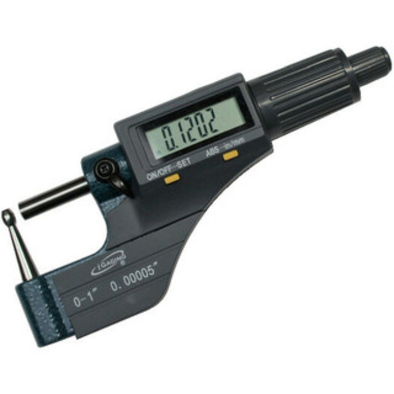 iGaging IP40 Digital Tube Thickness II Micrometer, 0-1 / 0-25mm – 35-040-T01