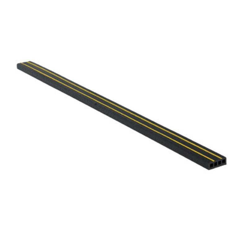 Rubber PVC Edge Guard 2-3/8in x 3/4in Slot, Black / Yellow