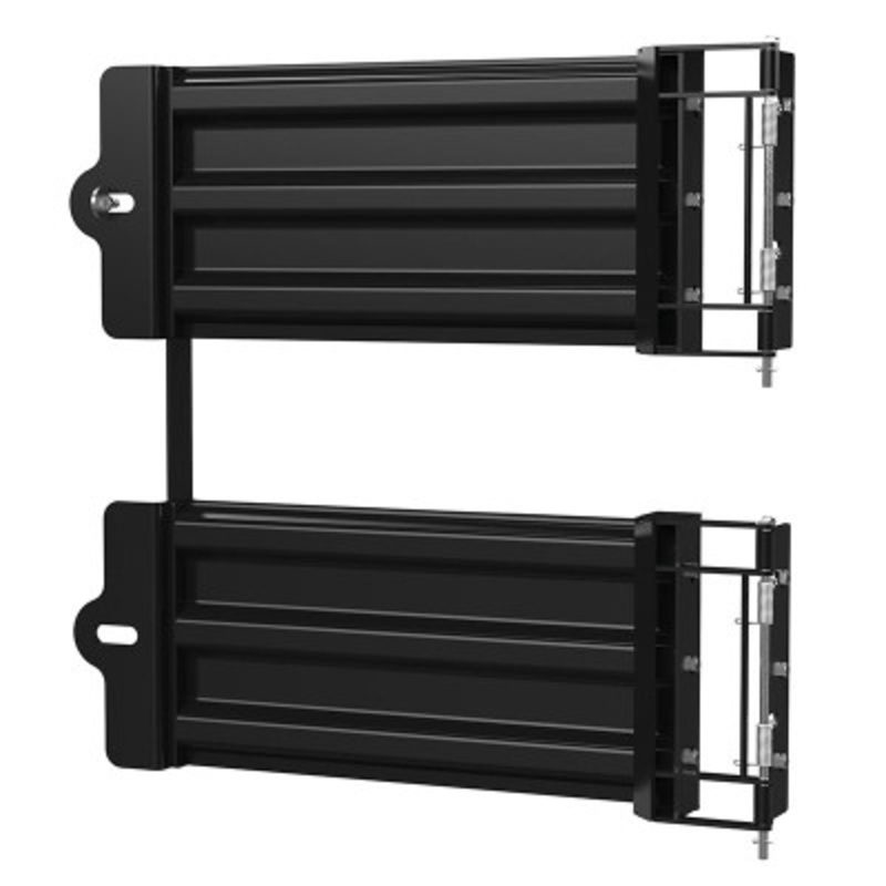 Steel Guard Rail, Spring Gate 29.875in Length, Black