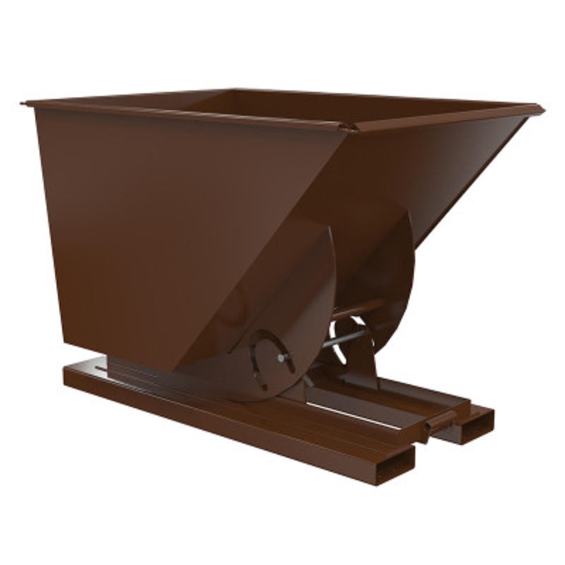 Steel HD No Bump and Dump Hopper, 1 Cu Yd, 6000 lb., Brown