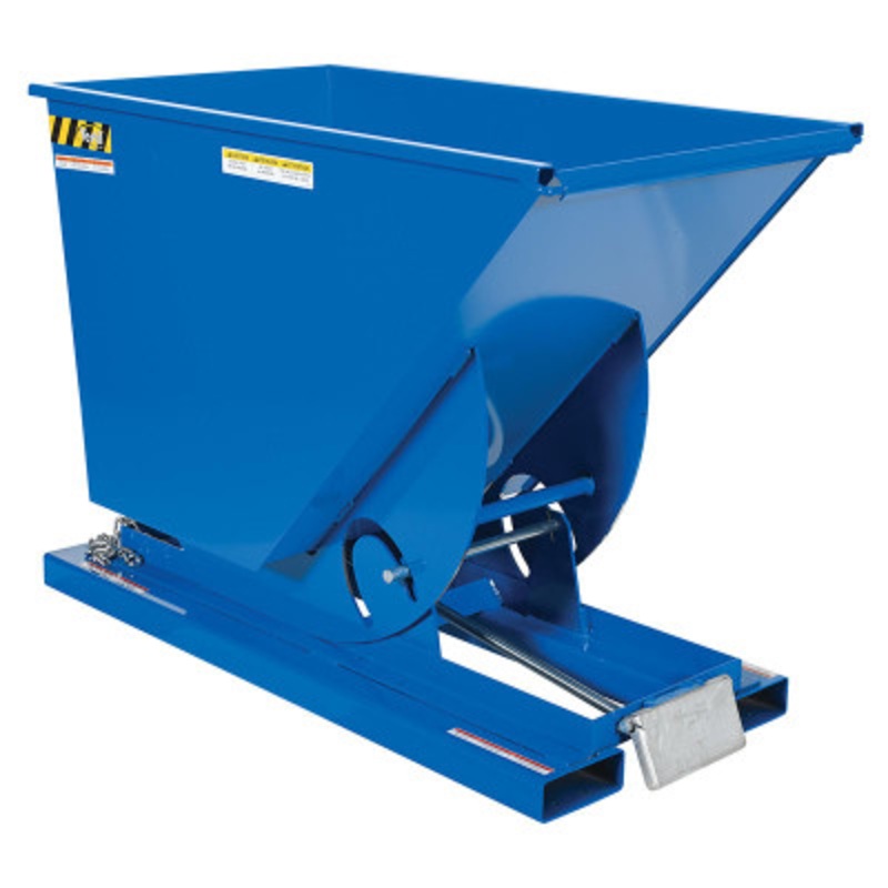 Steel Medium Duty Self Dumping Hopper, 3/4 Cu Yd, 4000 lb., Blue