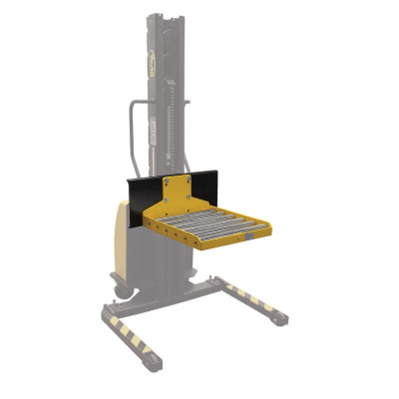 Steel Roller Platform For Narrow Mast Stacker Models, Yellow