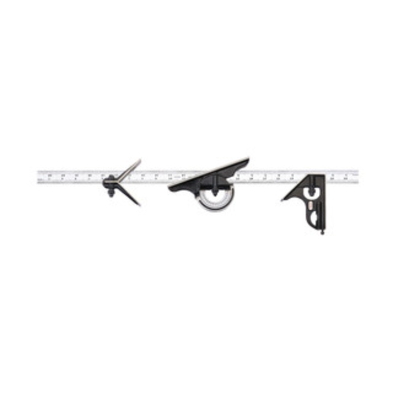 Starrett 24 Combination Set with Square, Center and Reversible Protractor Head and Blade, EDP 51547 – 434-24-16R