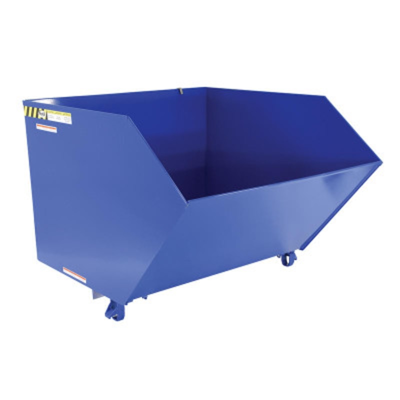 Steel HD Low Profile Self Dumping Hopper, 2 Cu Yd, 6000 lb., Blue