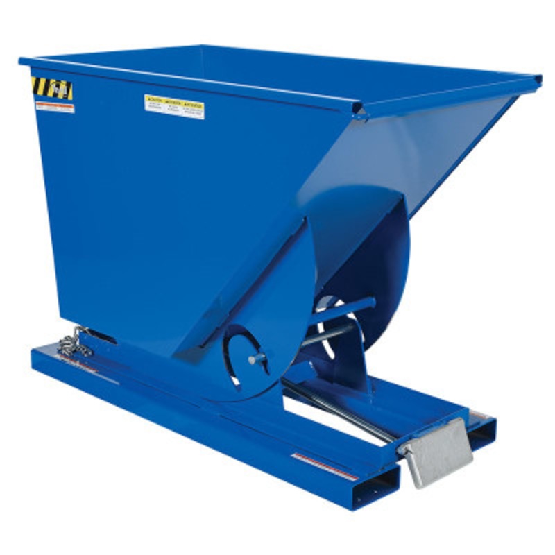 Steel Heavy Duty Self Dumping Hopper, 3/4 Cu Yd, 6000 lb., Blue