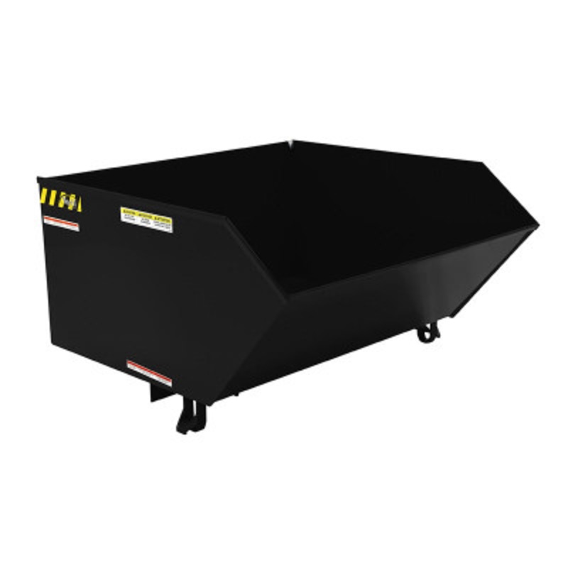 Steel Low Profile Self Dumping Hopper, 1 Cu Yd, 6000 lb., Black