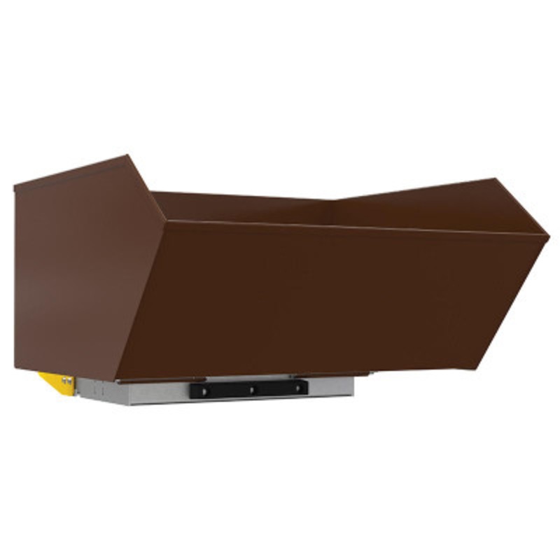 Steel Medium Duty Bump and Dump Hopper, 1 Cu Yd, 4,000 lb., Brown