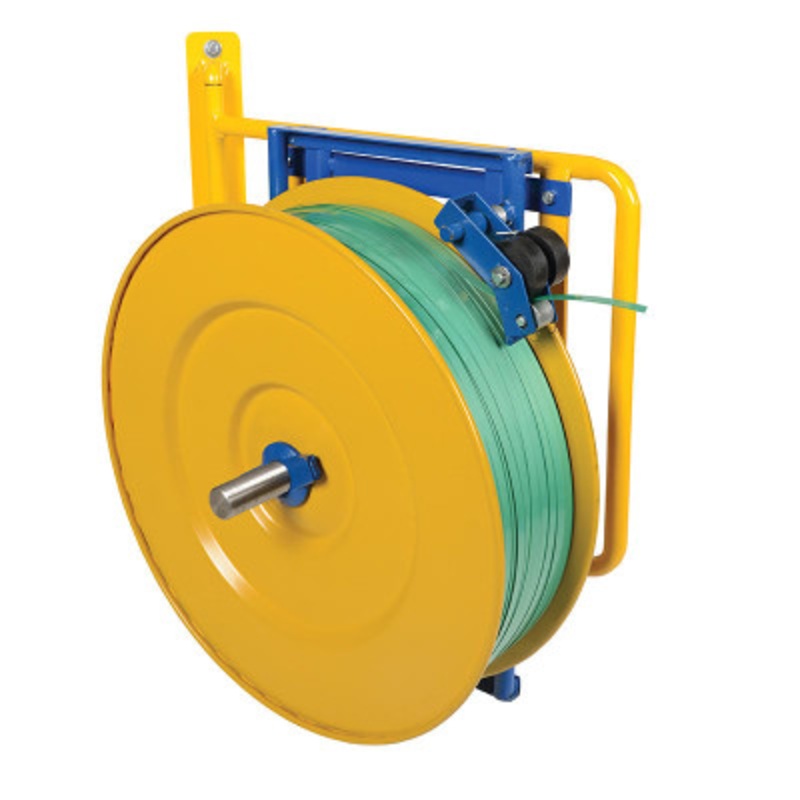 Steel Wall Mounted Strapping Cart, Yellow