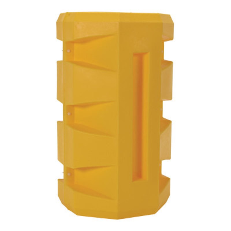 UV Protected Round Column Guard, 9in Round, 7,000 lb, Yellow