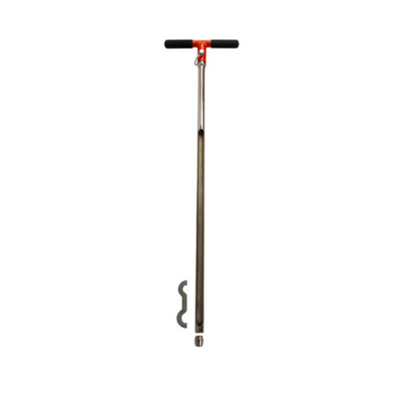 1in x 36in Plated Tip Soil Probe (24in Window) w/ Handle, Hex Quick Pin
