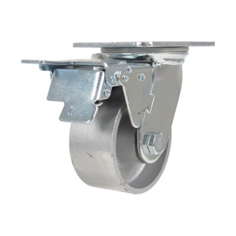 4X2 Cast Iron / Semi-Steel Swivel W/ Total Brake