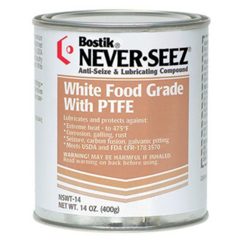 Bostik Never-Seez, White Food Grade with PTFE, 14 oz.