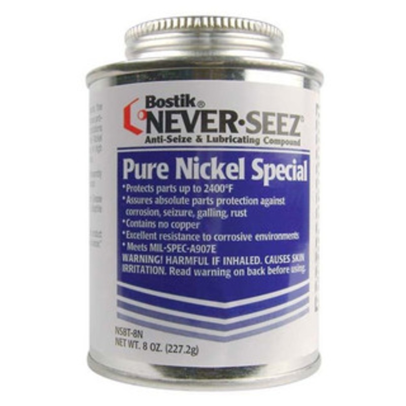 Bostik NSBT-8N Never-Seez Pure Nickel Special Anti-Seize, 8 oz. Brush Top