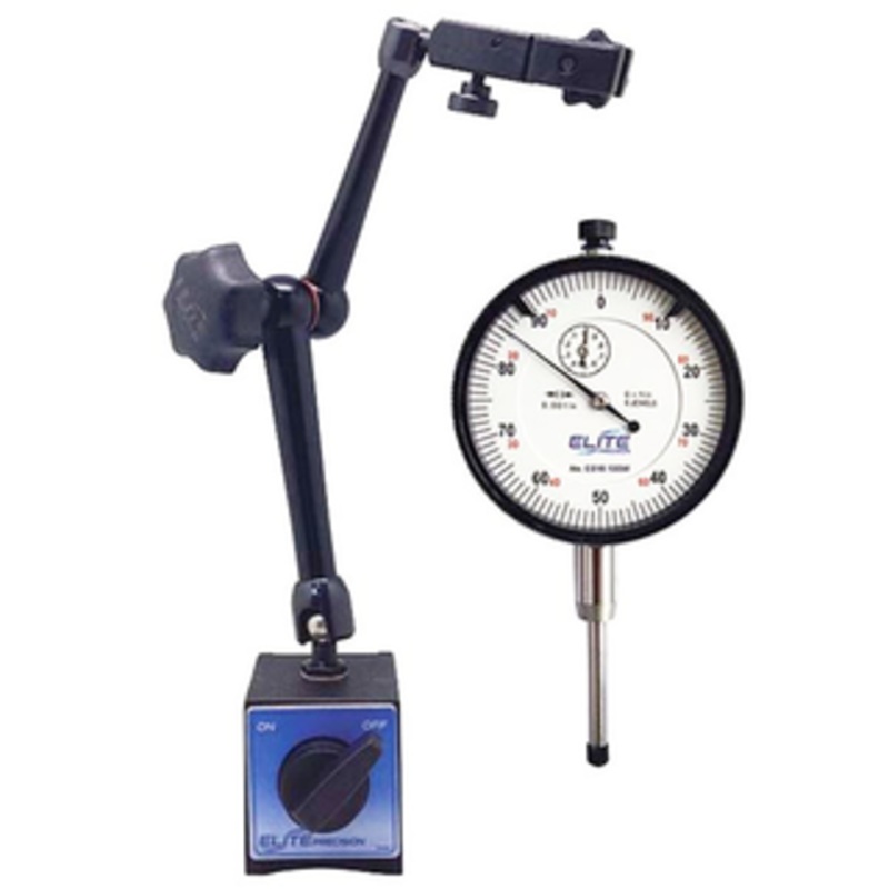 Elite Precision Magnetic Base & 1 Certified AGD Dial Indicator Set