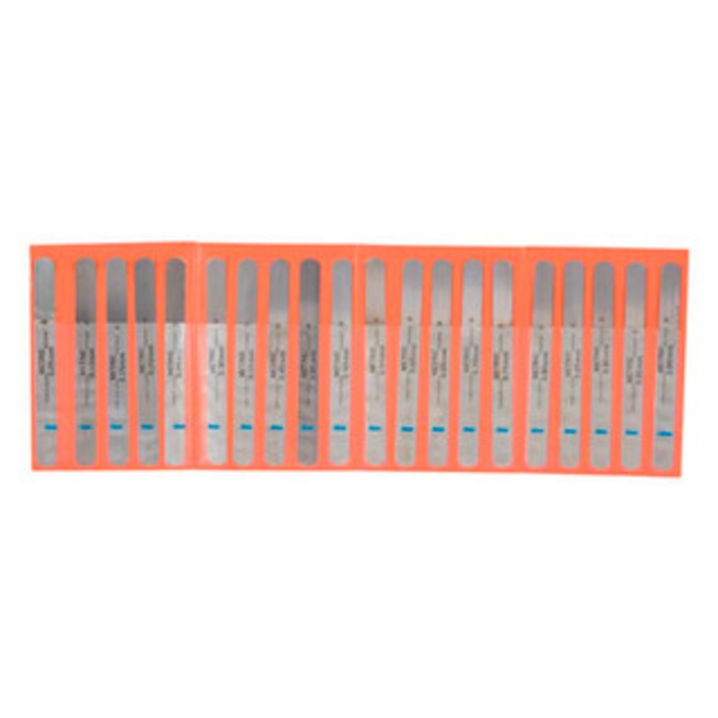 Precision Brand 20 Pc. 5 Metric Poc-Kit Steel Feeler Gage Set #09740, 0.05 to 1mm Thickness – 61-058-4