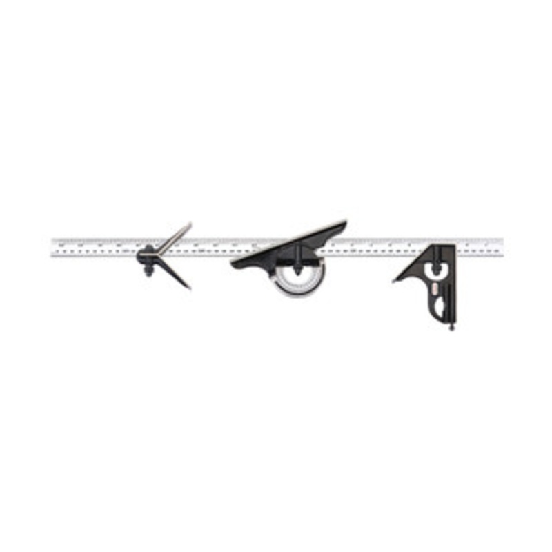 Starrett 600mm and 23-1/2 Combination Set with Square, Center and Reversible Protractor Head and Blade, EDP 56423 – C434ME-600