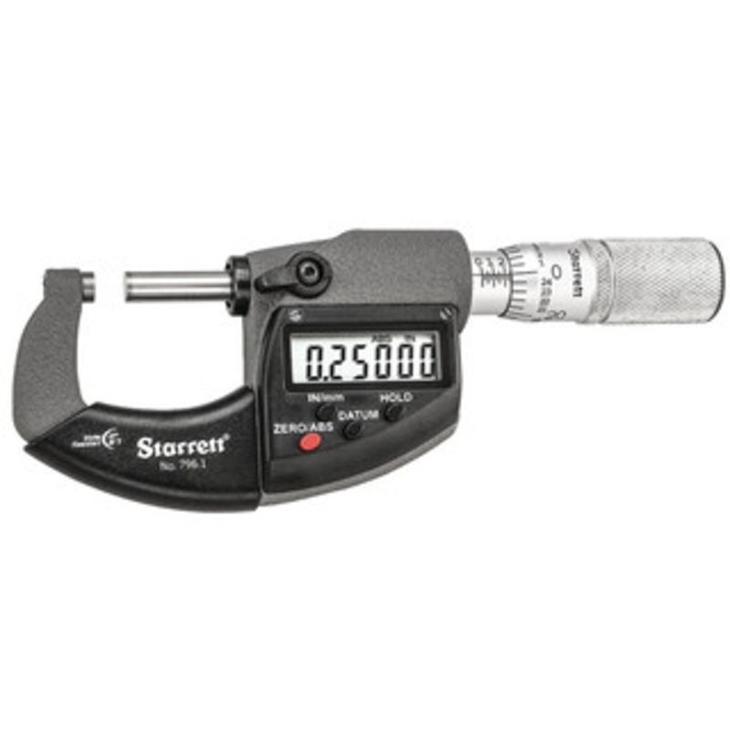 Starrett Electronic Micrometer, 0-1 w/ Friction Thimble, EDP 01104 – 796.1XFL-1