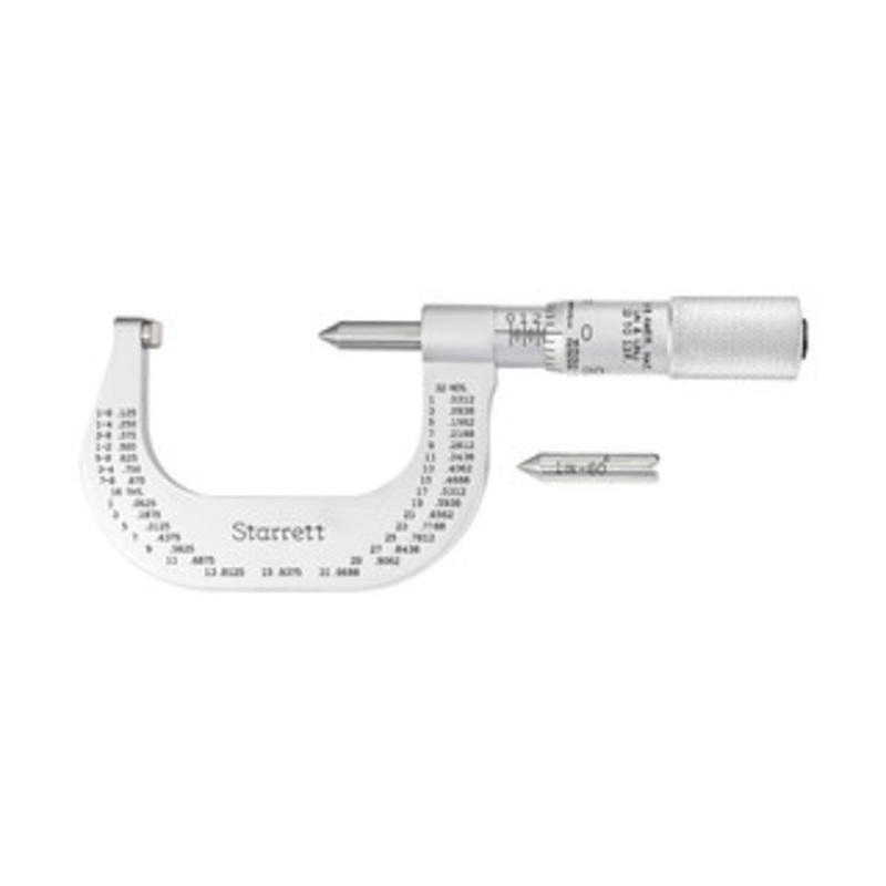 Starrett Screw Thread Micrometer, 1-2, EDP 56167 – 585CP