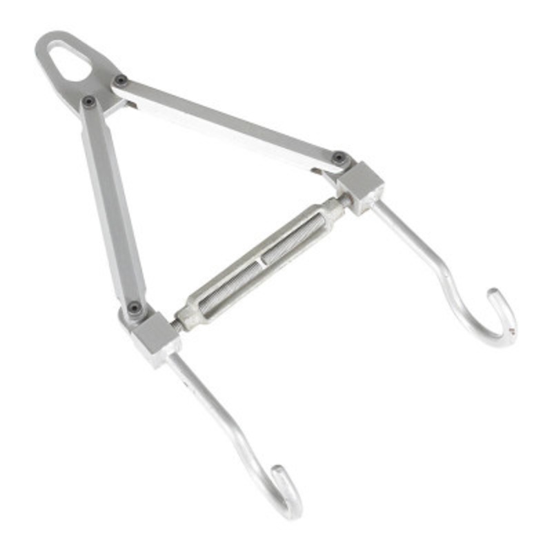 Steel Double Hook Hoist Attachment, 250 lb., Gray