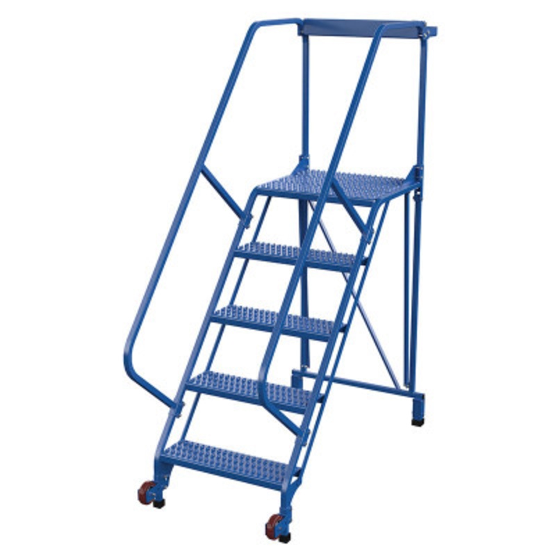 Tip-N-Roll Ladder, 50 Degree, 5 Straddle Grip Strut, 24in Width