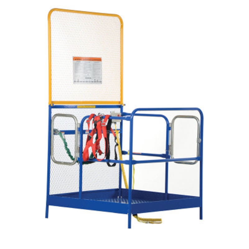 Work Platform With 2 Door, 84in Back, 48 x 48in, Blue