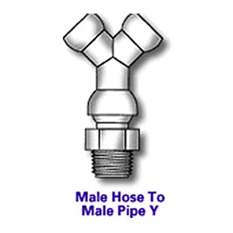 Cedarberg 1/4 System Y Connectors, 1/4 NPT pack of 2 Male Hose to Male Pipe – 8525-102