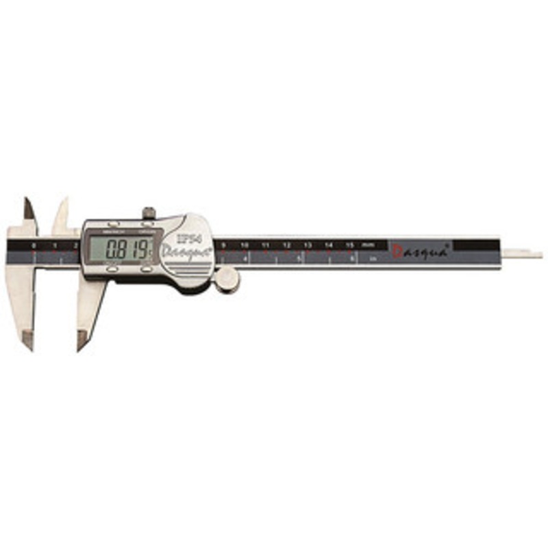 Dasqua 0-150mm/0-6 Metal Housing Large Screen Digital Caliper – 2117-9105