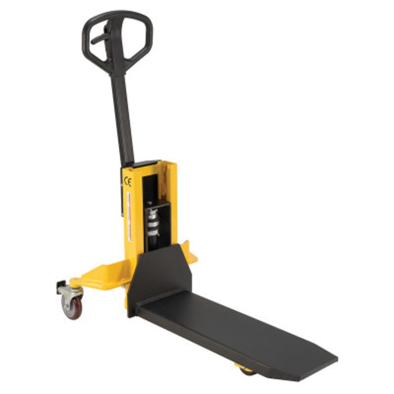 Single Fork Skid Positioner Lifter, 800 lb., Yellow / Black