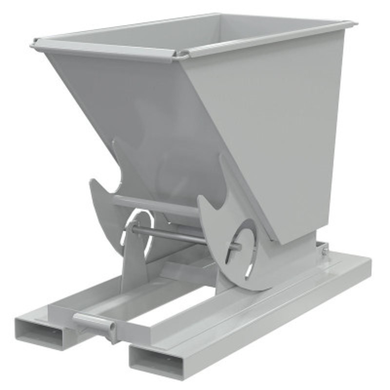 Steel HD No Bump and Dump Hopper, 1/4 Cu Yd, 6000 lb., Gray