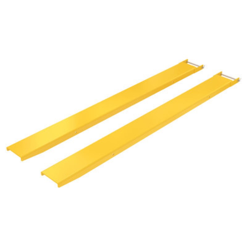 Steel Pin Style Fork Extensions, 8 x 90in, 4,000 lb., Yellow