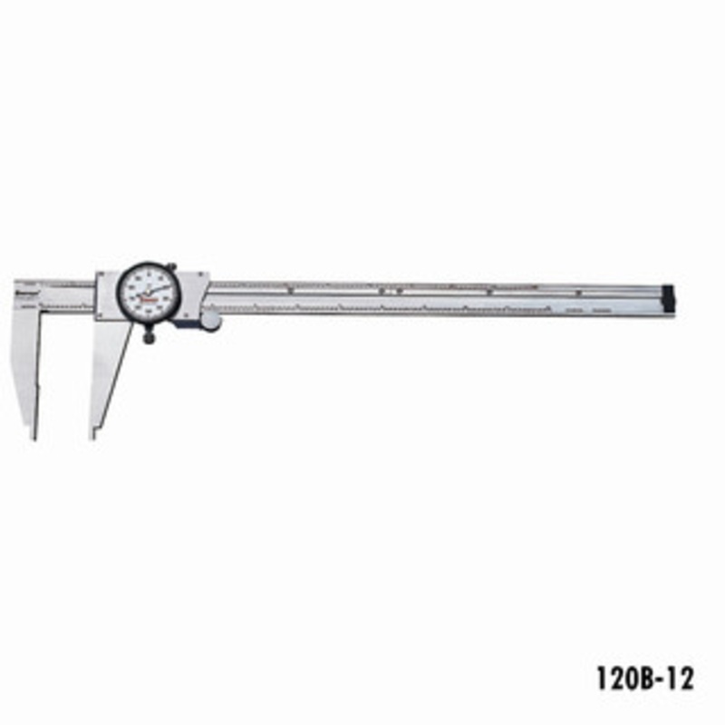 Starrett Long Nib Dial Calipers, 0-12, EDP 65067 – 120B-12
