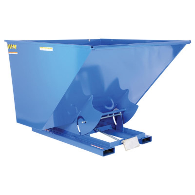 Steel Light Duty Self Dumping Hopper, 2-1/2 Cu Yd, 2000 lb., Blue