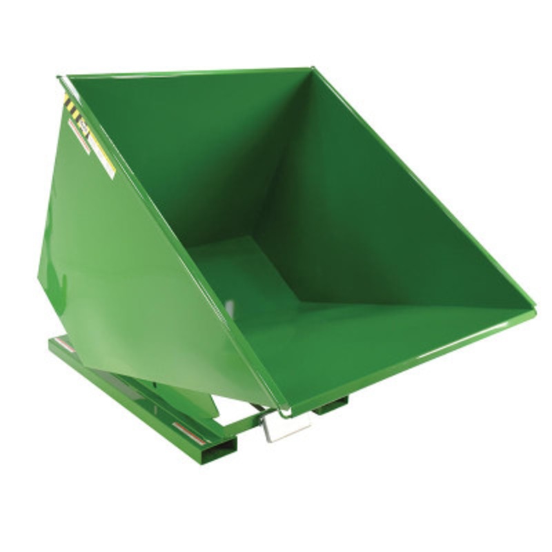 Steel Light Duty Self Dumping Hopper, 2 Cu Yd, 2000 lb., Green