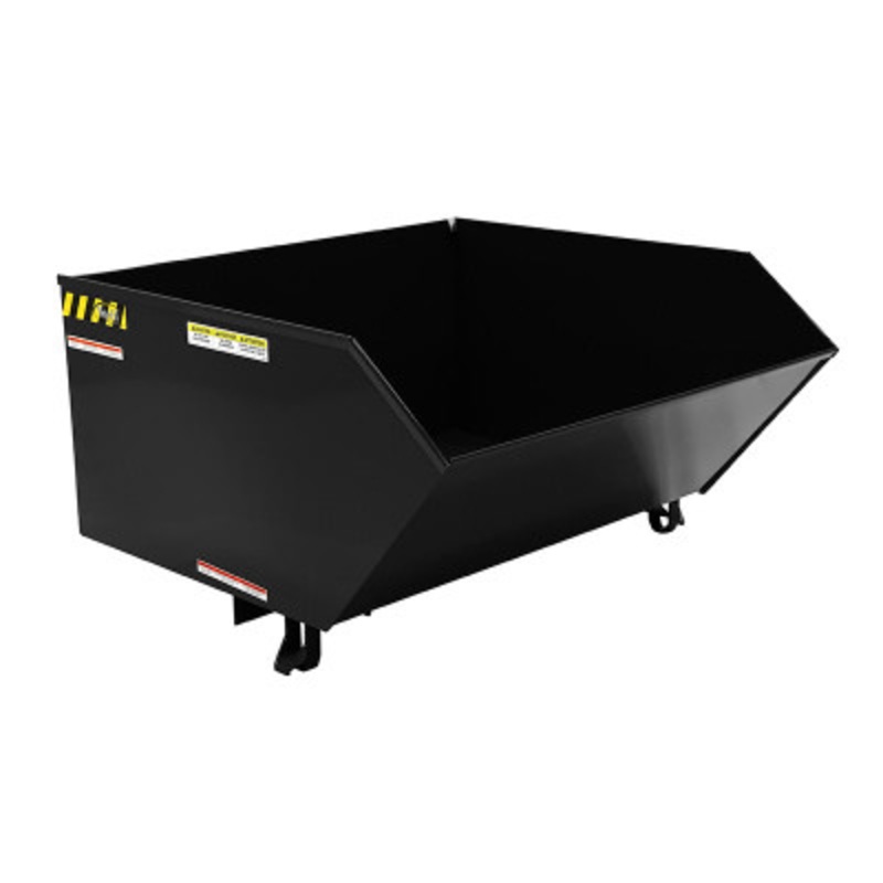 Steel Low Profile Self Dumping Hopper, 1 Cu Yd, 2000 lb., Black
