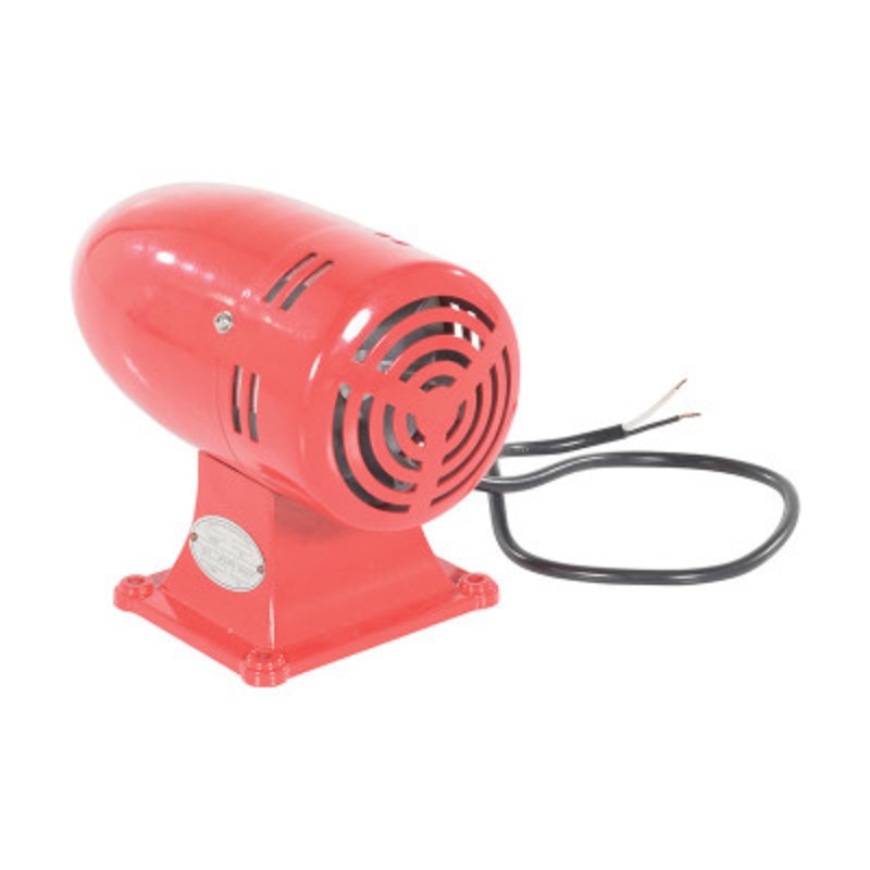 Steel Warning Siren DC Powered, Red