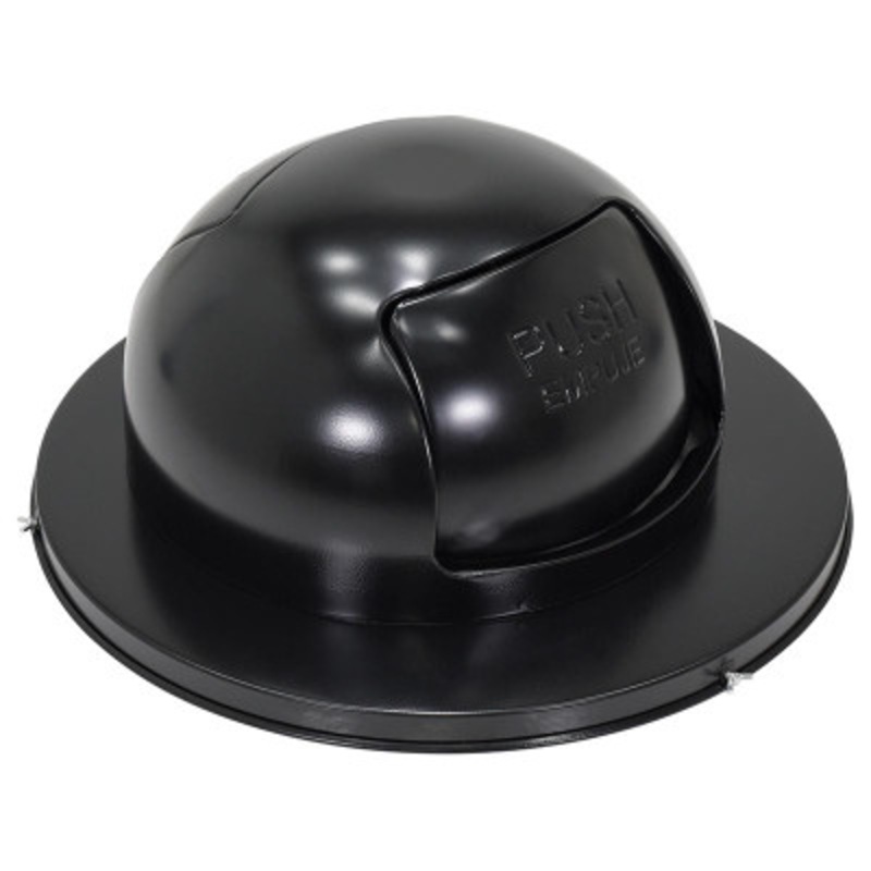 Waste Disposal Top Dual Door for 55 Gallon Drums, Black