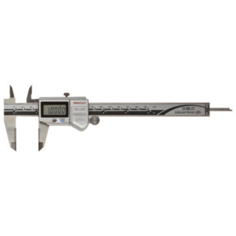 Mitutoyo Absolute Coolant Proof Electronic Caliper, 0-6 w/ Carbide-tipped jaws for OD & ID measurement – 500-733-20