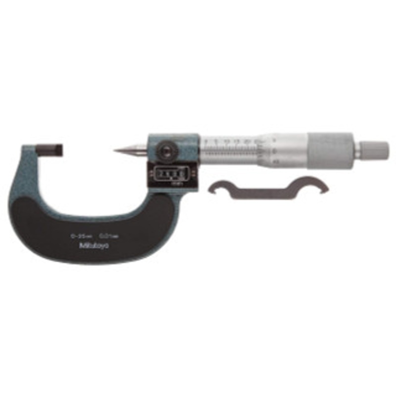 Mitutoyo Crimp Height Type Mechanical Counter Micrometer, 0-25mm – 142-402