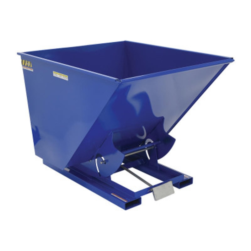 Steel Heavy Duty Self Dumping Hopper, 2 Cu Yd, 6000 lb., Blue