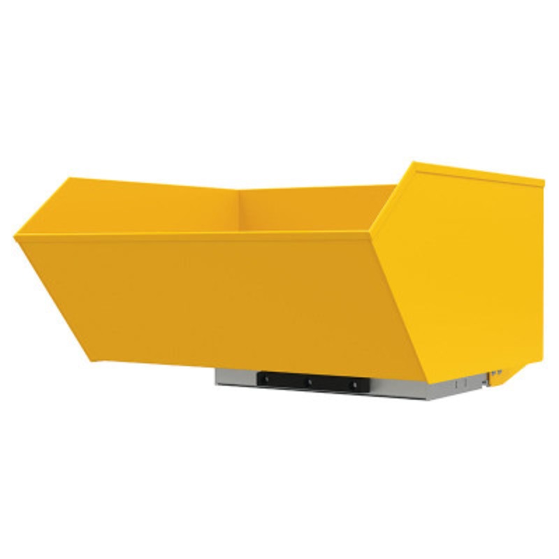 Steel Light Duty Bump and Dump Hopper, 1 Cu Yd, 2,000 lb., Yellow