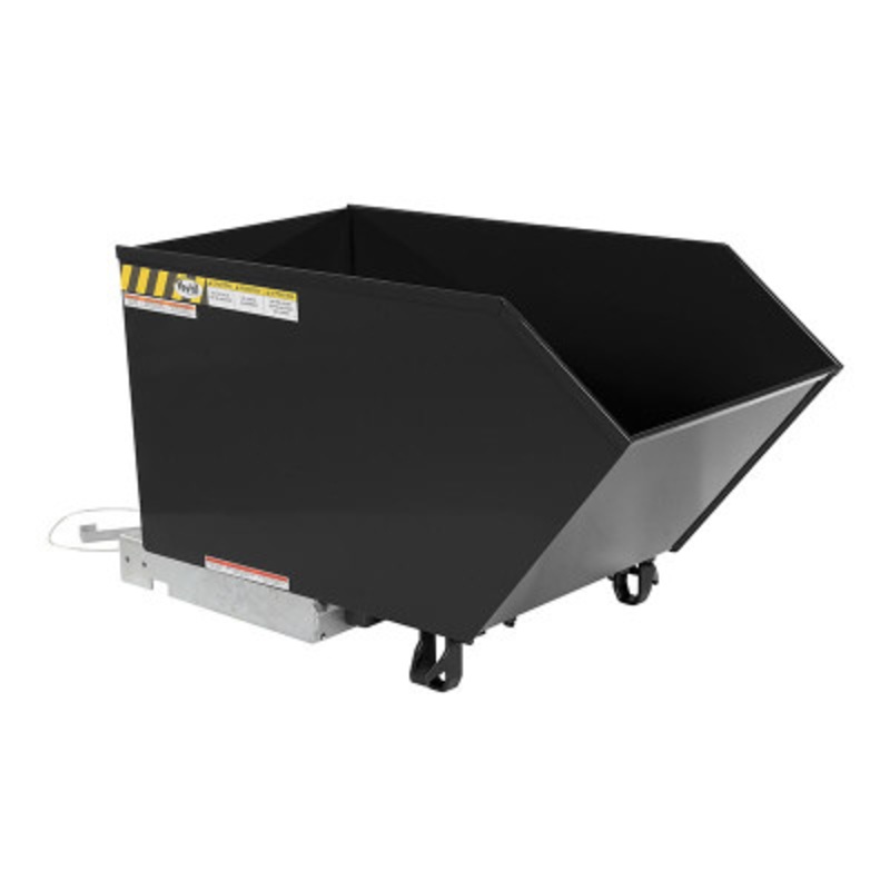 Steel Low Profile Self Dumping Hopper, 1/2 Cu Yd, 4000 lb., Black
