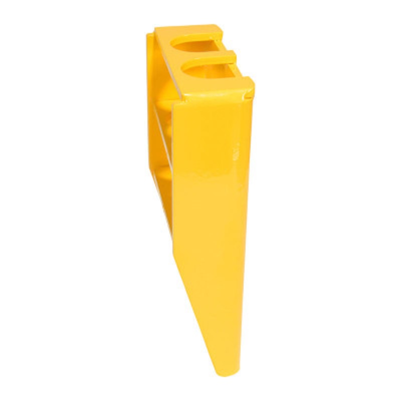 Steel Wall Mount Bracket For Pipe Safety Railing, Yellow