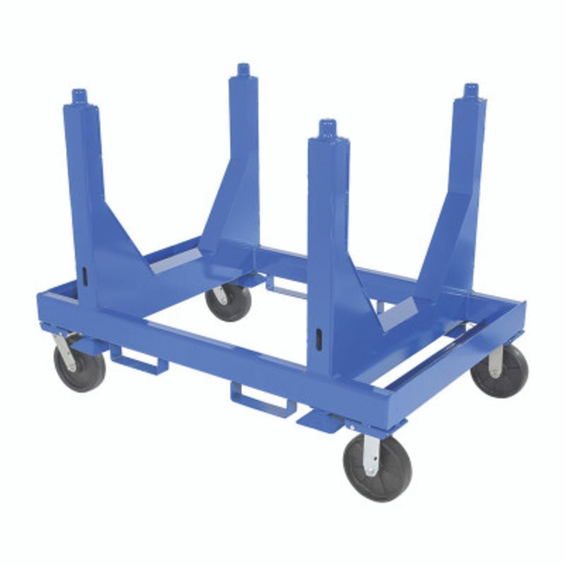 V Bottom Stackable Material Cart, 36 x 54 x 40in, 5000lb, Blue