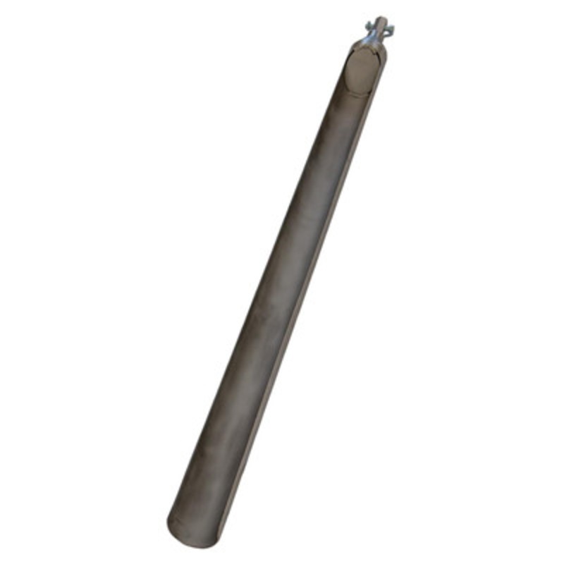 2-1/2in x 40in Stainless Steel Gouge Auger, Hex Quick Pin