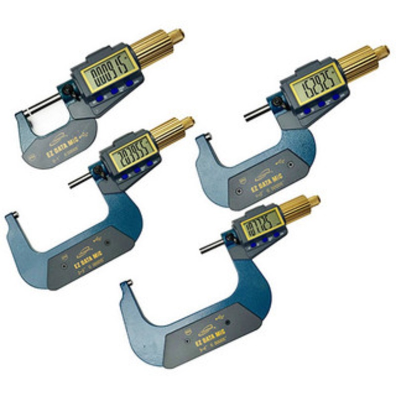 iGaging X-Large Display Electronic Bluetooth Capable Micrometer 0-4/0-100mm 4 Piece Set – 35-054-U44
