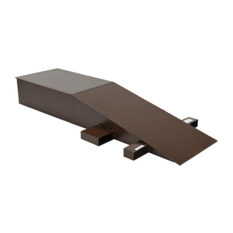 Steel Wheel Riser, 84in x 24in x 12-1/4in, 40,000 lb., Brown