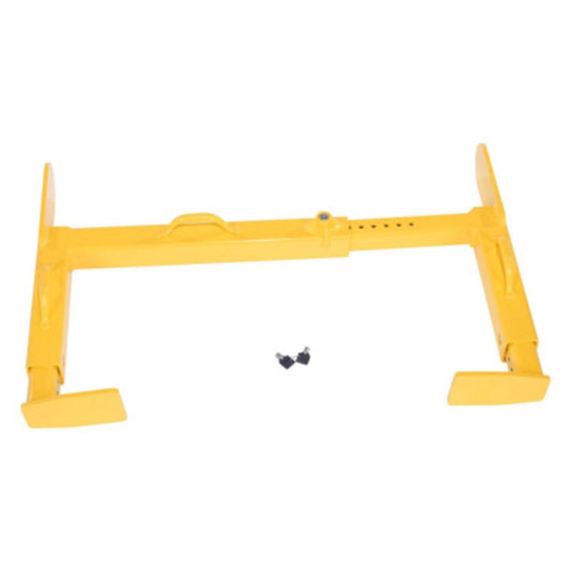 Trailer Wheel Lock 24in x 35in For Use On Dual Tires, Yellow