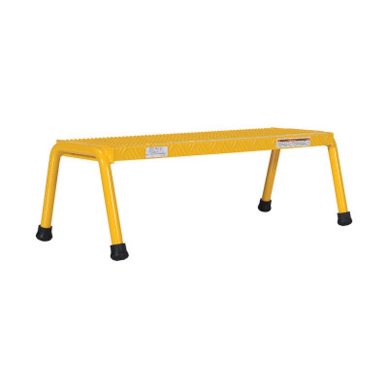 Aluminum 1-Step Wide Stand, 500 lb., Yellow