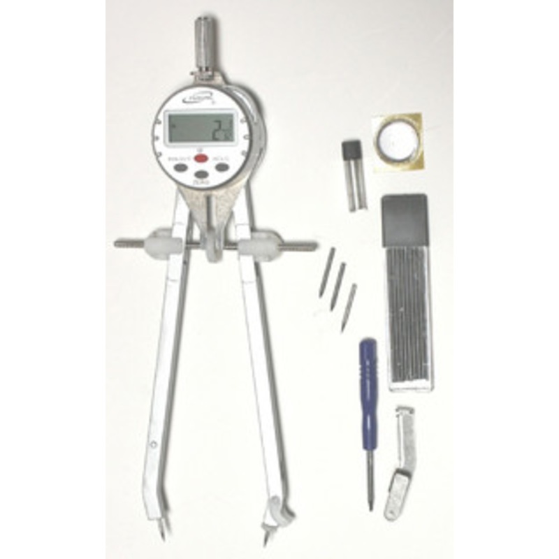 iGaging Digital Compass and Divider, 0-8 Radius, 0-16 Dia, Poly-Fiber – 35-CD26