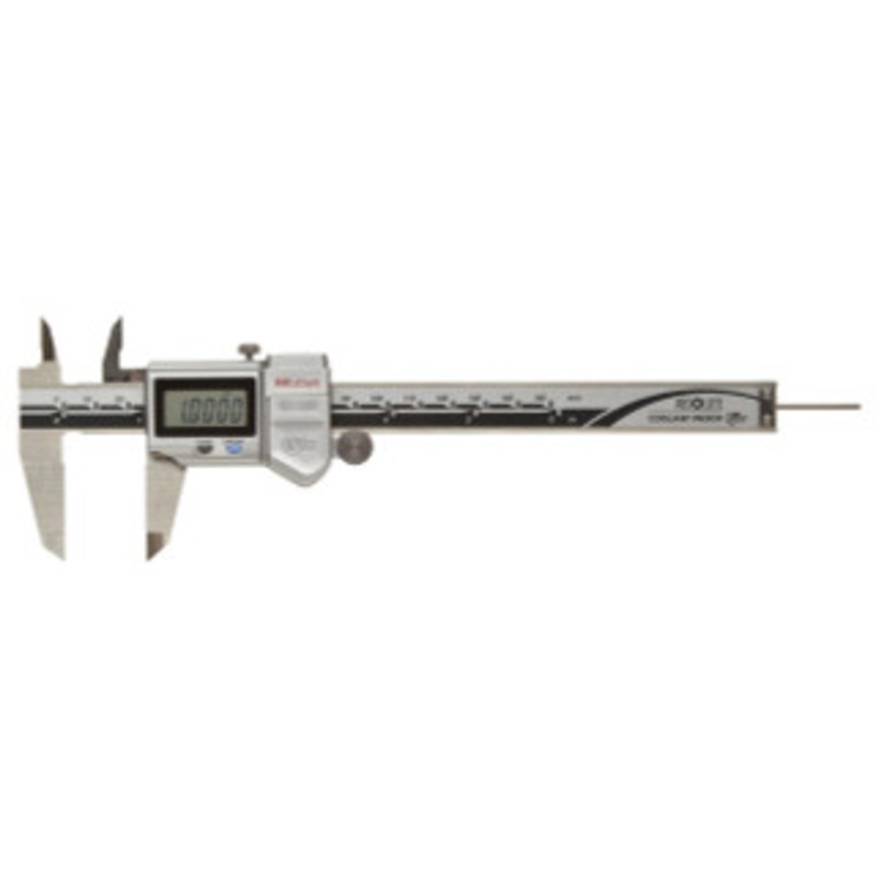 Mitutoyo Absolute Coolant Proof Electronic Caliper, 0-6 w/ .075in rod depth bar – 500-768-20